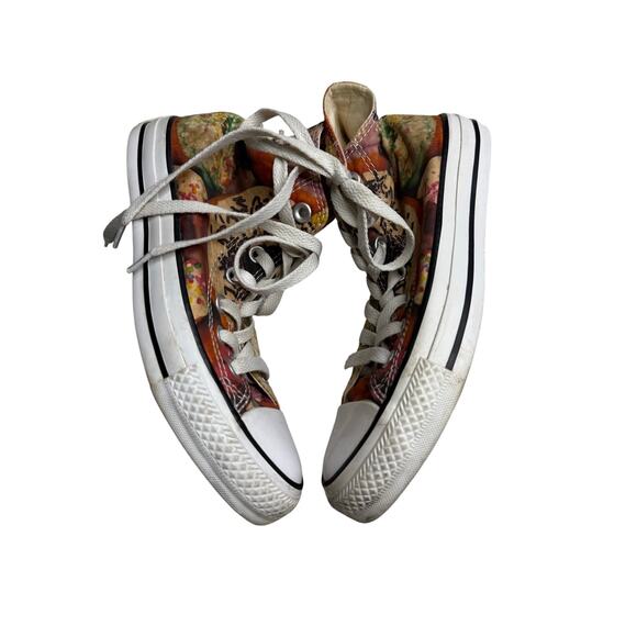 Rare Converse Sneakers Women's 6 Men's 4 AOP Granny's Donut Print High Tops - Picture 3 of 7